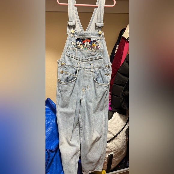 Disney vintage overalls size 7T unisex VGUC - Picture 2 of 9